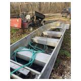 14' Aluminum Jon Boat & Aluminum Oars