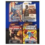 4 Hot Wheels Captain America Collector Cars