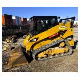 2017 CAT 259B3 SKID STEER W/ BUCKET & FORKS