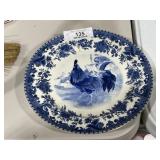 Blue & White Rooster Plate