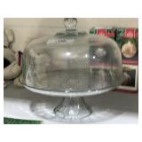 Glass Pedestal Cake Plate & Dome