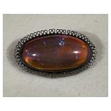 Vintage Sterling Silver Dragons Breath Brooch