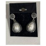 Sterling Silver Baroque Pearl Dangle Earrings
