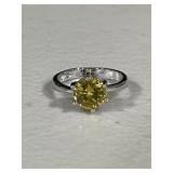 Citrine Solitaire Ring