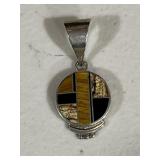 Native American Sterling Silver Inlay Pendant