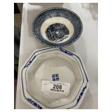 Blue & White Vintage Ashtray Bowl