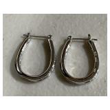 Pair of Sterling Silver Earrings with Stones