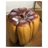Carved Wood Pumpkin