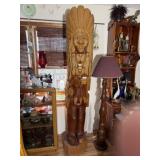 Amazing 7' Carved Cigar Store Indian