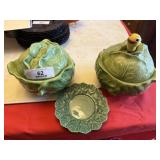 2 Holland Mold Cabbage Bowls