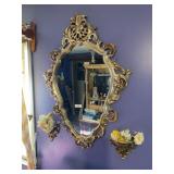 Decorator Mirror & Sconces
