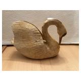 Handcrafted Wood Swan