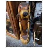 Carved Cedar Wood Seal