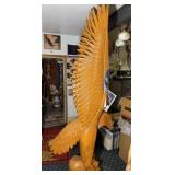 Incredible 8+ Ft Tall Wood Carved Eagle