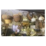 Assorted Hanging Light Fixtures & Baskets