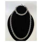 Stainless Necklace & Bracelet 20' & 8'