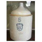 5 Gallon Uhl Stoneware Jug w/ Handle