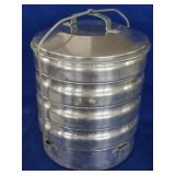 Vintage Buckeye Aluminum 5 Tier Stacking Picnic