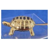 Metal Turtle Salt Cellar with Spoon