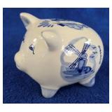 Delft Blue Ceramic Piggy Bank