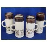 4 Otagiri Stoneware Japanese Espresso Mugs
