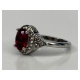Oval Cut Ruby Ring