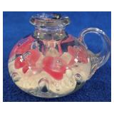 St. Clair Blown Art Glass Finger Candleholder