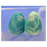 Vintage Flower Reverse Carved Earrings