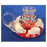 Joe St. Clair Blown Art Glass Finger Candleholder