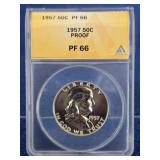 1957 50C PF 66 Liberty Half Dollar