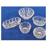 5 Vintage Open Salt Cellars