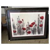 Matted & Framed Poppies Print