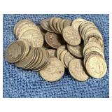 50 Silver Roosevelt Dimes