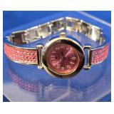 Andrï¿½ Franï¿½ois Pink crystal Watch