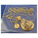 Ammonite Fossil Pendant Necklace