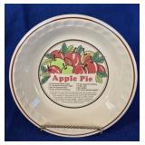 Vintage Sunnycraft Sunstone Apple Pie Recipe Plate