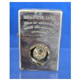 Vintage Engraved Zippo Lighter w/ Bullet Casing