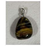 Large Vintage Tiger Eye Pendant
