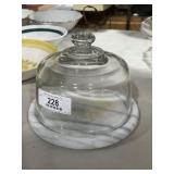 Marble & Glass Cheese Dish