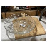 Vintage Glass Centerpiece & Cutting Board