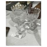 3 Piece Fostoria Stem Glasses