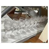 9 Piece Set Libbey Brookdale Crystal Stemware