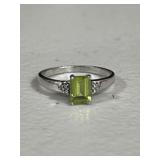 Sterling Silver Peridot Ring