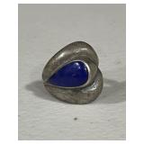 Sterling Silver Retro Lapis Ring