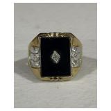 Men's Vintage Onyx Ring