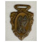 Vintage  Copper Watch Fob