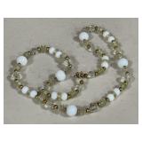 12K GF Vintage Crystal & Glass Necklace