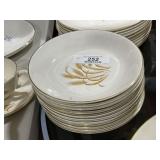 10 Pieces Golden Wheat 22k Gold Trim Dishes