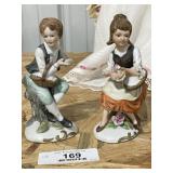 Ornate Bisque Figurines