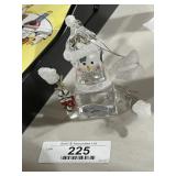 Glass Cube Snowman Collectible